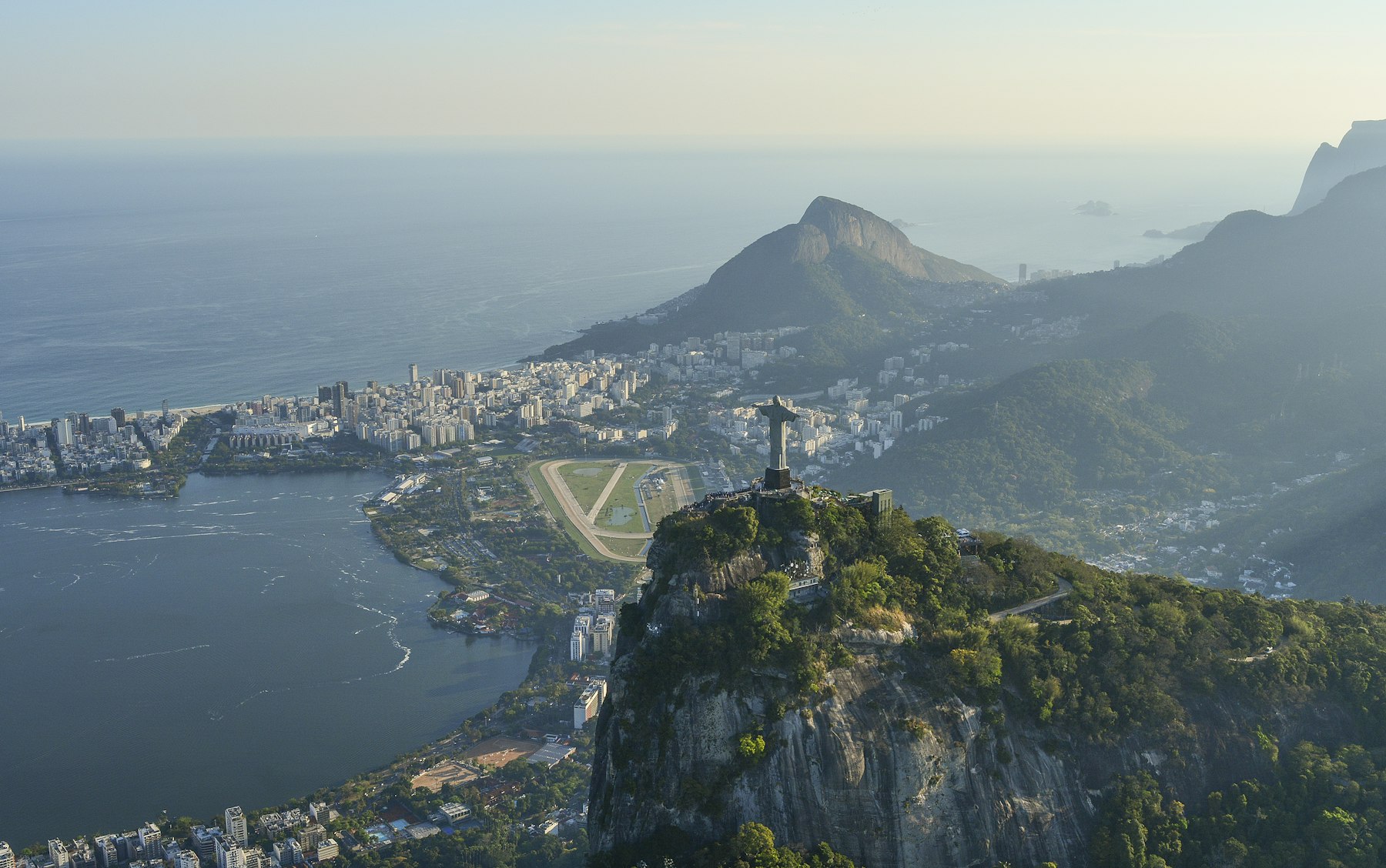 The Christ the Redeemer statue on Corcovado above Rio de Janeiro