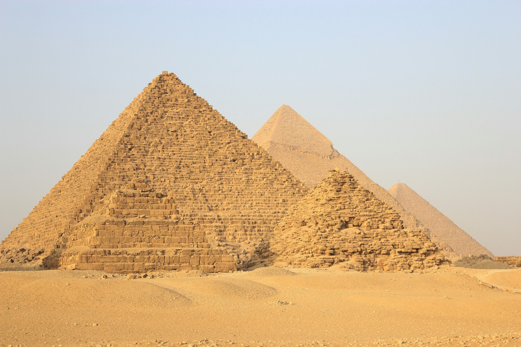 The Pyramid of Khafre on the Giza plateau in Egypt