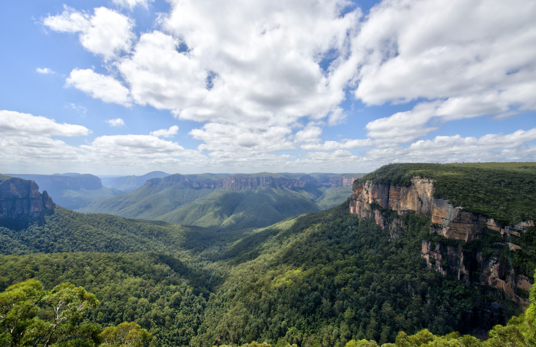 The Blue Mountains west of Sydney in New South Wales Australia