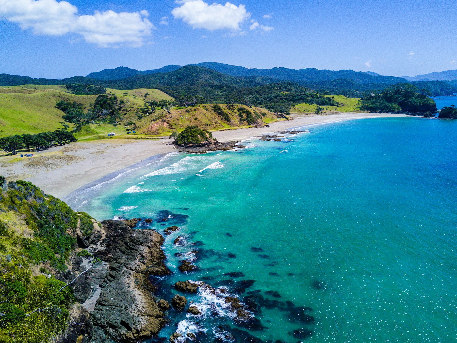 The coastline of New Zealand