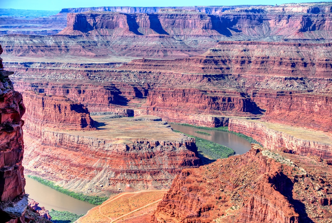 The gooseneck bend of the Colorado River seen from Dead Horse Point State Park Utah