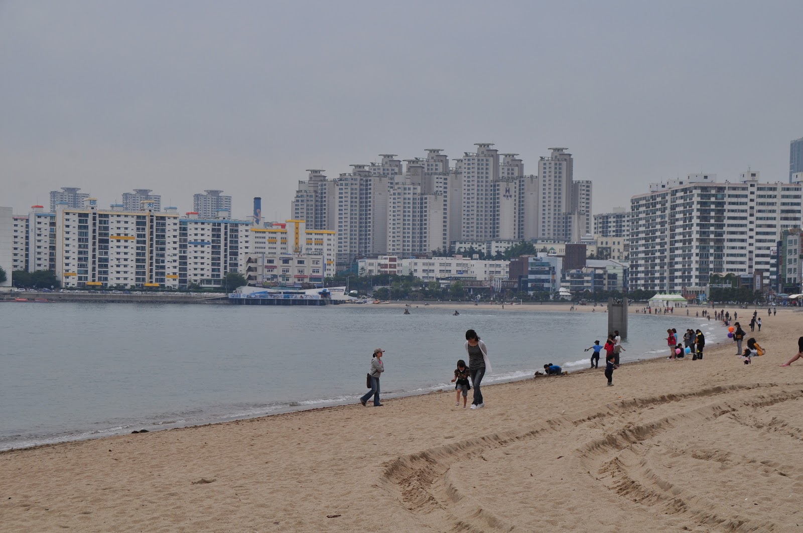 The Gwangalli beachfront and apartment towers in Busan