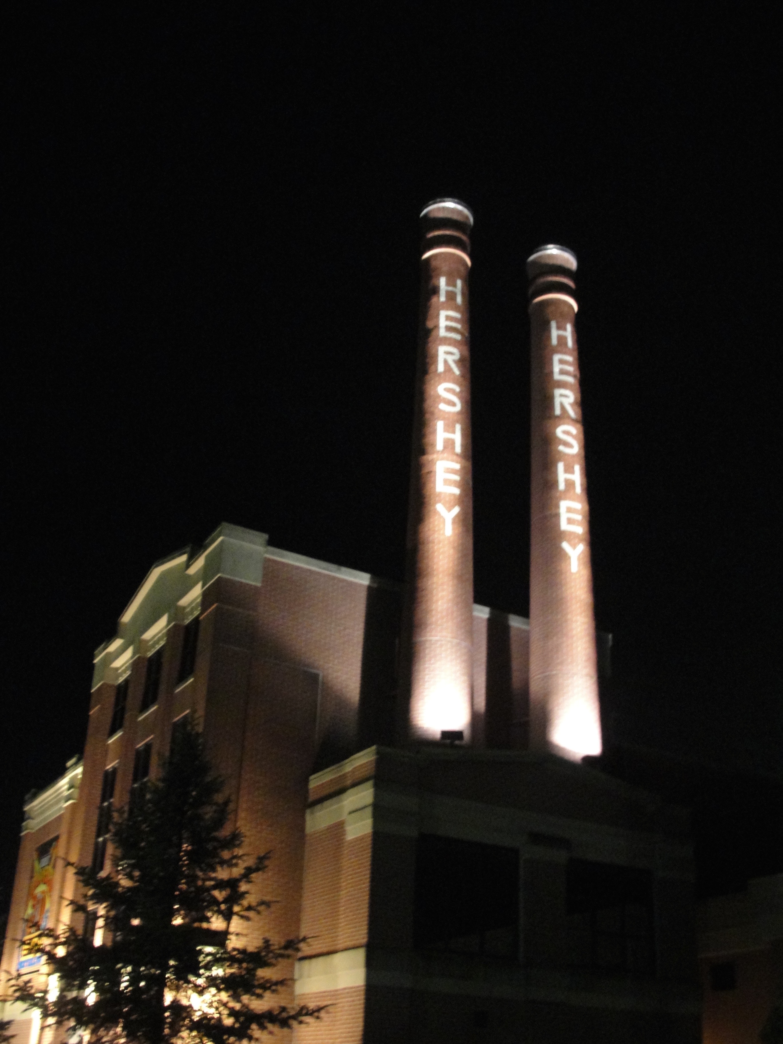 Hersheypark entrance and rides in Hershey, Pennsylvania